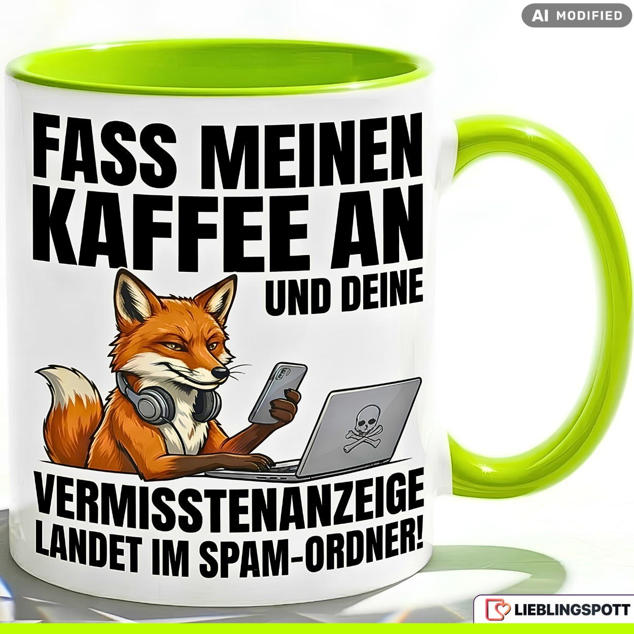 Fox Mug Saying Office Coffee Gift Colleague Red Mug 330ml