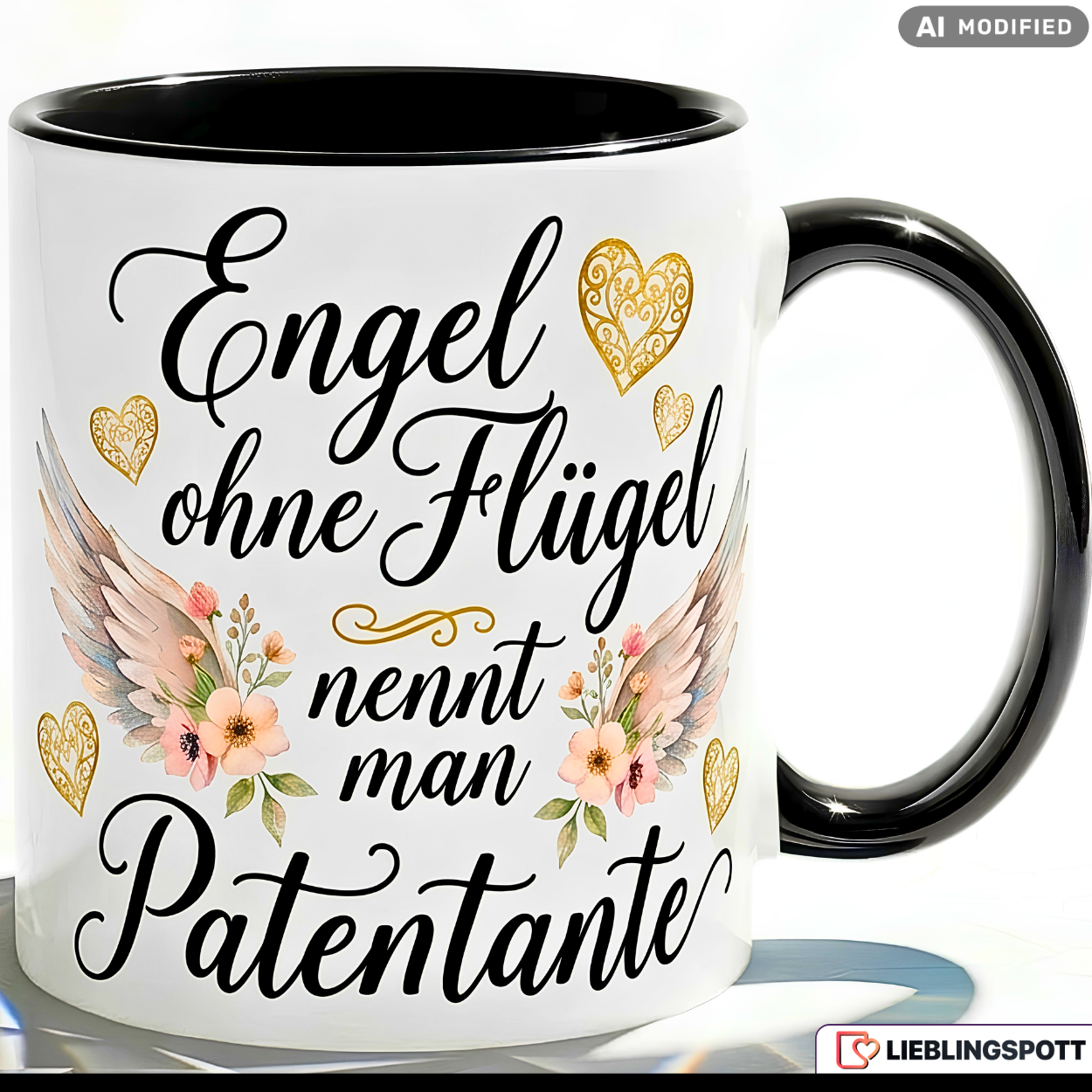 Godmother Mug Quote Angel Without Wings Gift Pink Cup 330ml