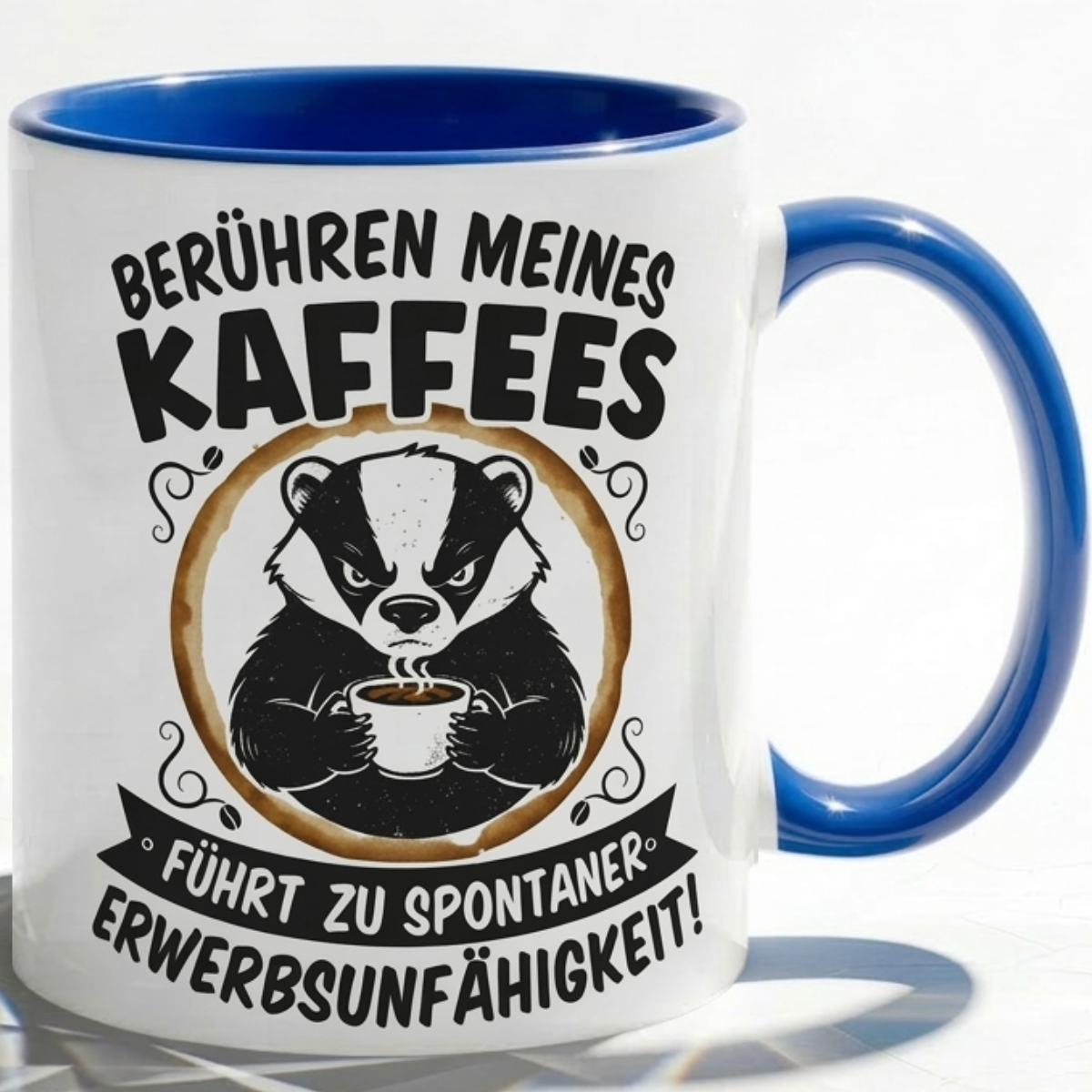 Dachs Büro Kaffee Tasse Lustiger Spruch mit Humor Geschenk für Kollegen Arbeit