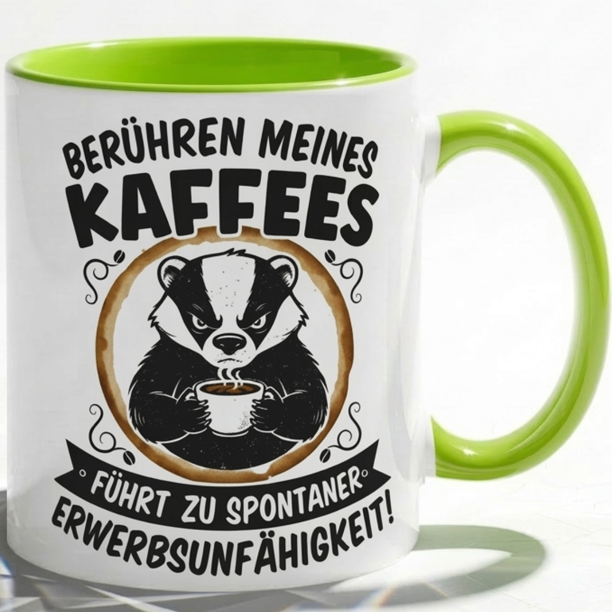 Dachs Büro Kaffee Tasse Lustiger Spruch mit Humor Geschenk für Kollegen Arbeit
