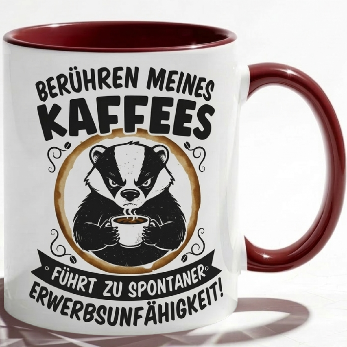 Dachs Büro Kaffee Tasse Lustiger Spruch mit Humor Geschenk für Kollegen Arbeit