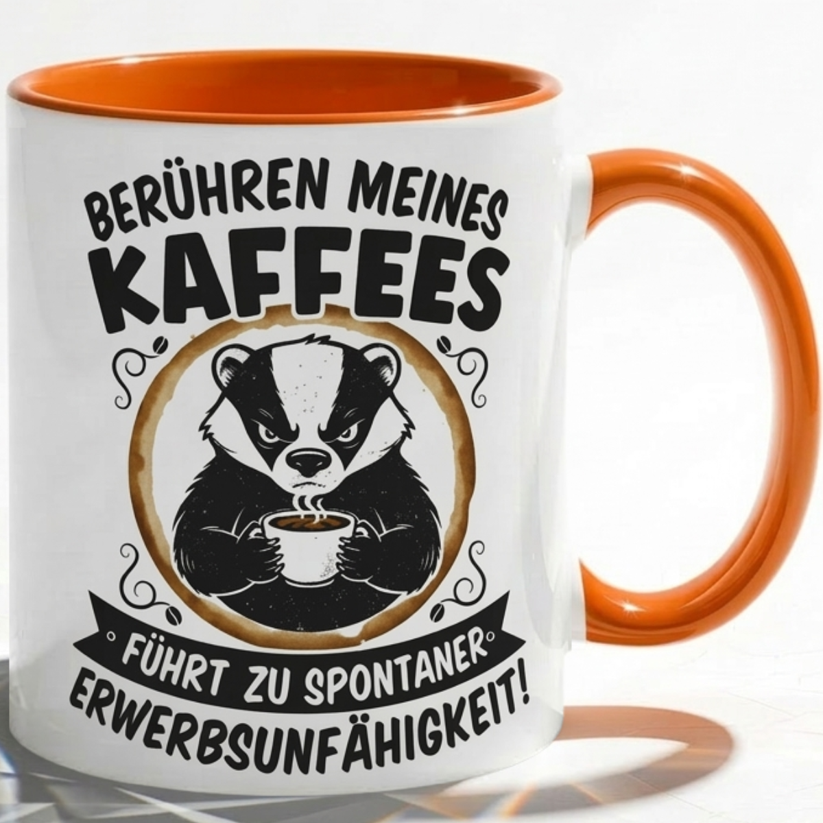 Dachs Büro Kaffee Tasse Lustiger Spruch mit Humor Geschenk für Kollegen Arbeit