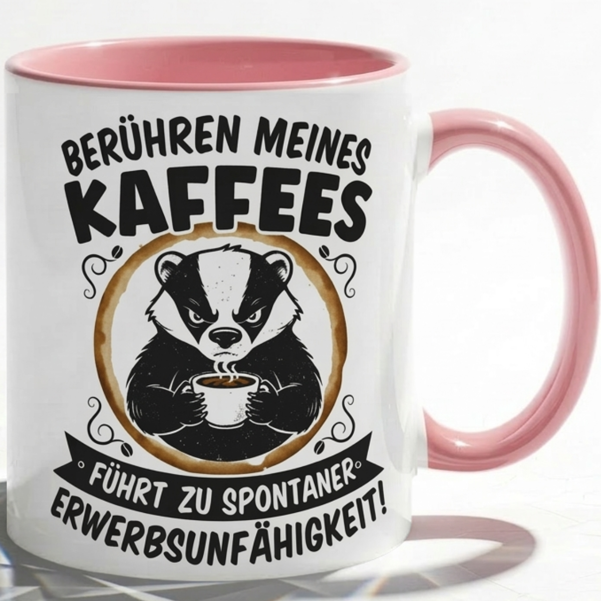 Dachs Büro Kaffee Tasse Lustiger Spruch mit Humor Geschenk für Kollegen Arbeit