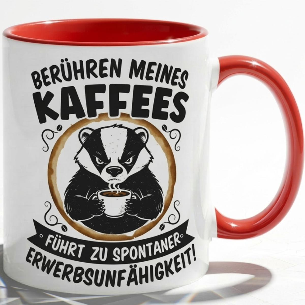 Dachs Büro Kaffee Tasse Lustiger Spruch mit Humor Geschenk für Kollegen Arbeit