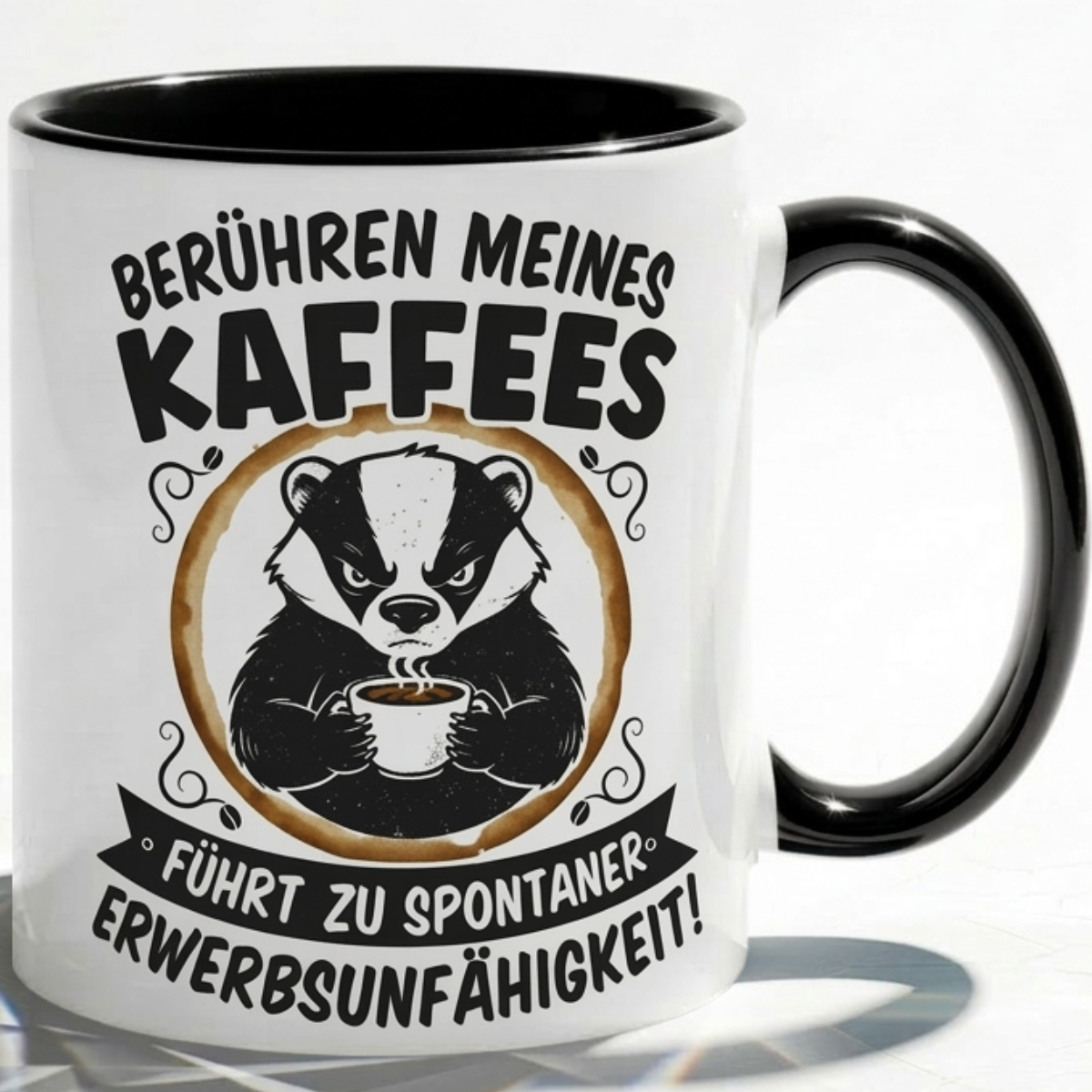 Dachs Büro Kaffee Tasse Lustiger Spruch mit Humor Geschenk für Kollegen Arbeit
