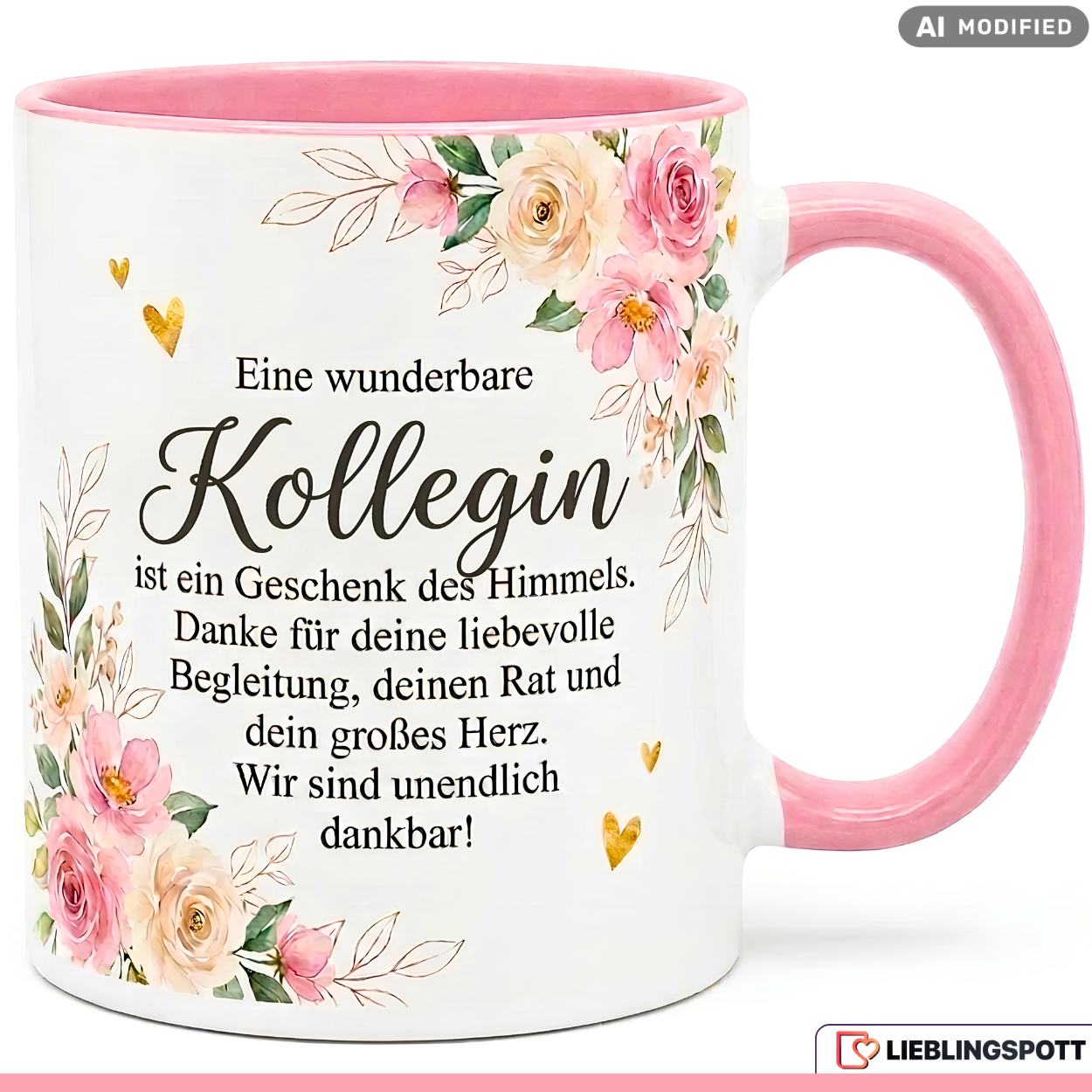 Colleague Mug Saying Thank You Office Gift Pink Mug 330ml