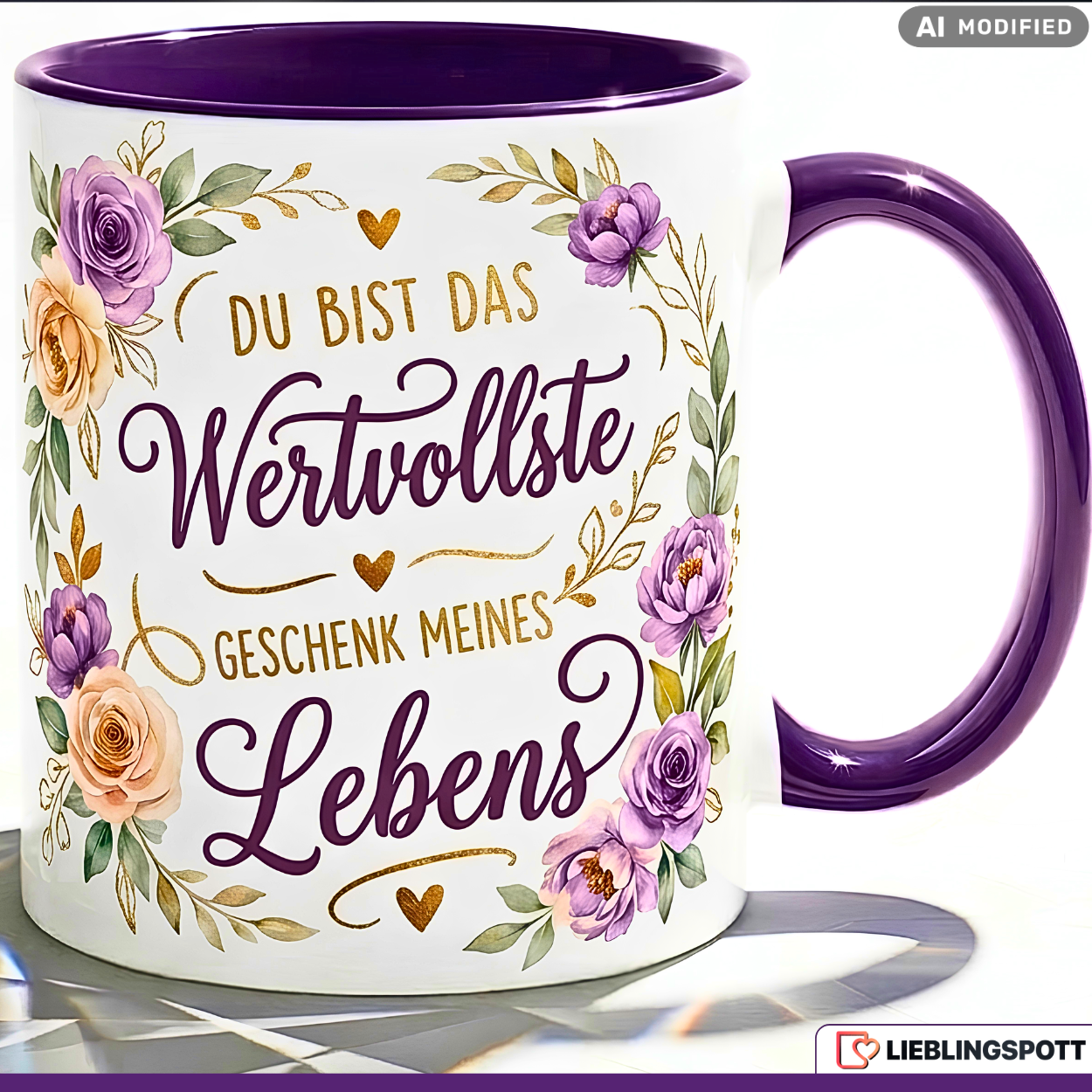 Lieblingsmensch Tasse Spruch Geschenk Liebe Rosa Becher 330ml