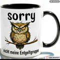 Eule Tasse Spruch Entgeltgruppe Büro Geschenk Lila Becher 330ml