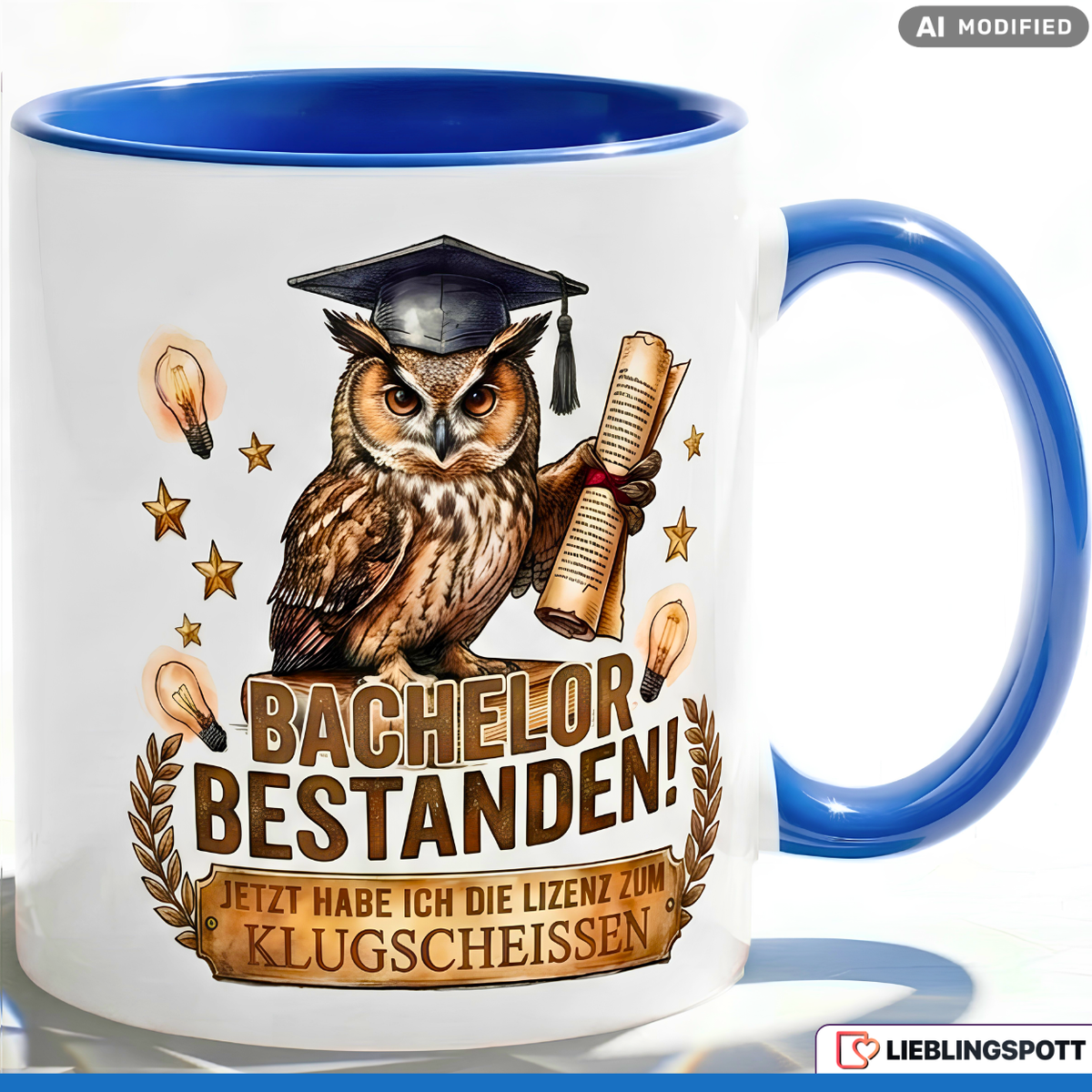 Bachelor Mug Saying Passed Gift Graduation Black Mug 330ml