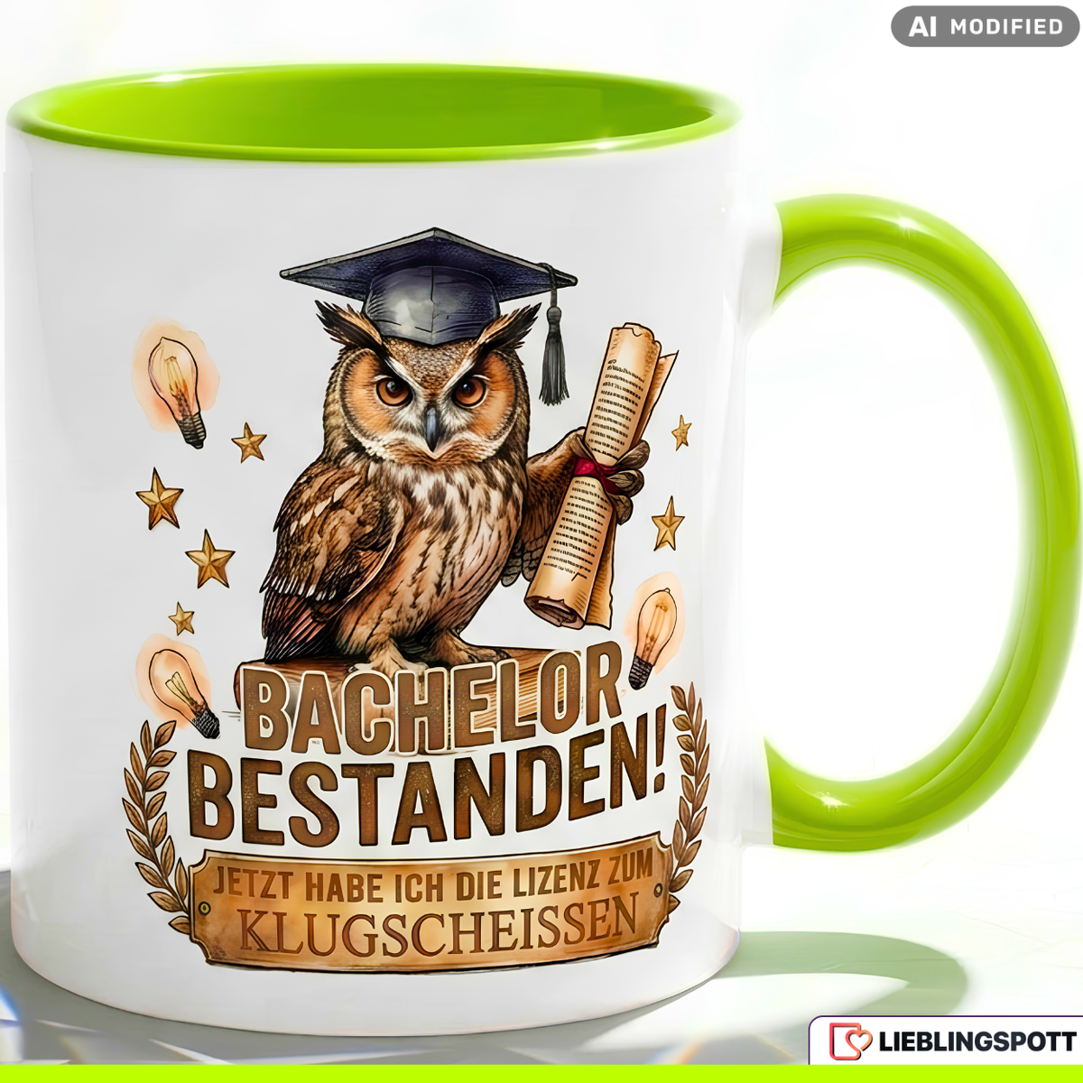 Bachelor Mug Saying Passed Gift Graduation Black Mug 330ml