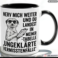 Erdmännchen Tasse Spruch Büro Geschenk Kollege Schwarzer Becher 330ml
