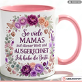 Mama Tasse Spruch Beste Geschenk Danke Geburtstag Rosa Becher 330ml