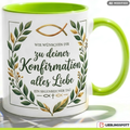 Confirmation Mug Saying Gift All the best Blue Mug 330ml