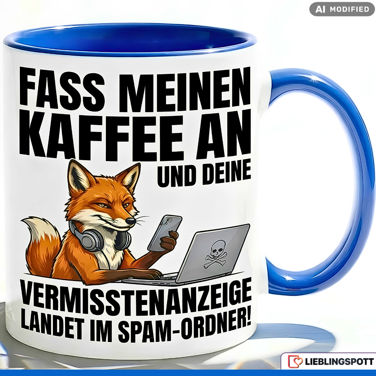 Fox Mug Saying Office Coffee Gift Colleague Red Mug 330ml