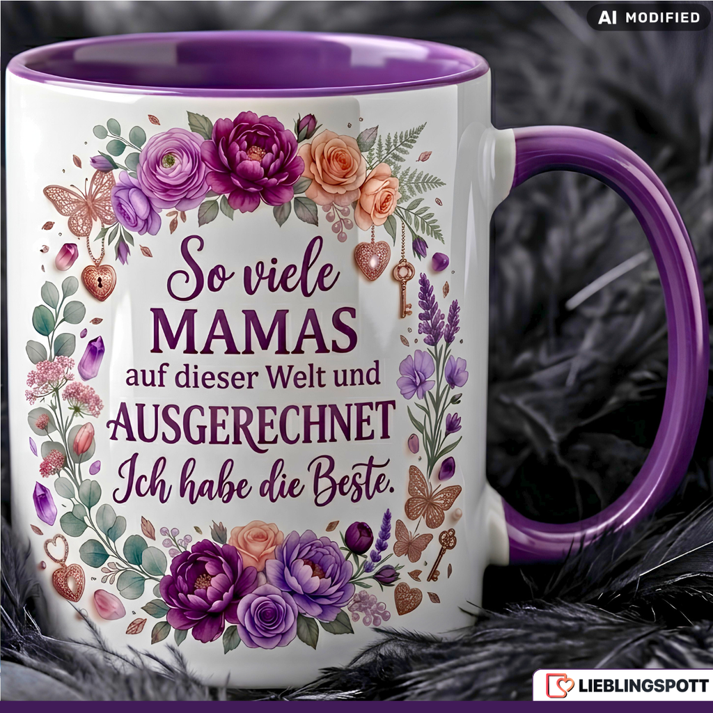 Mama Tasse Spruch Beste Geschenk Danke Geburtstag Rosa Becher 330ml