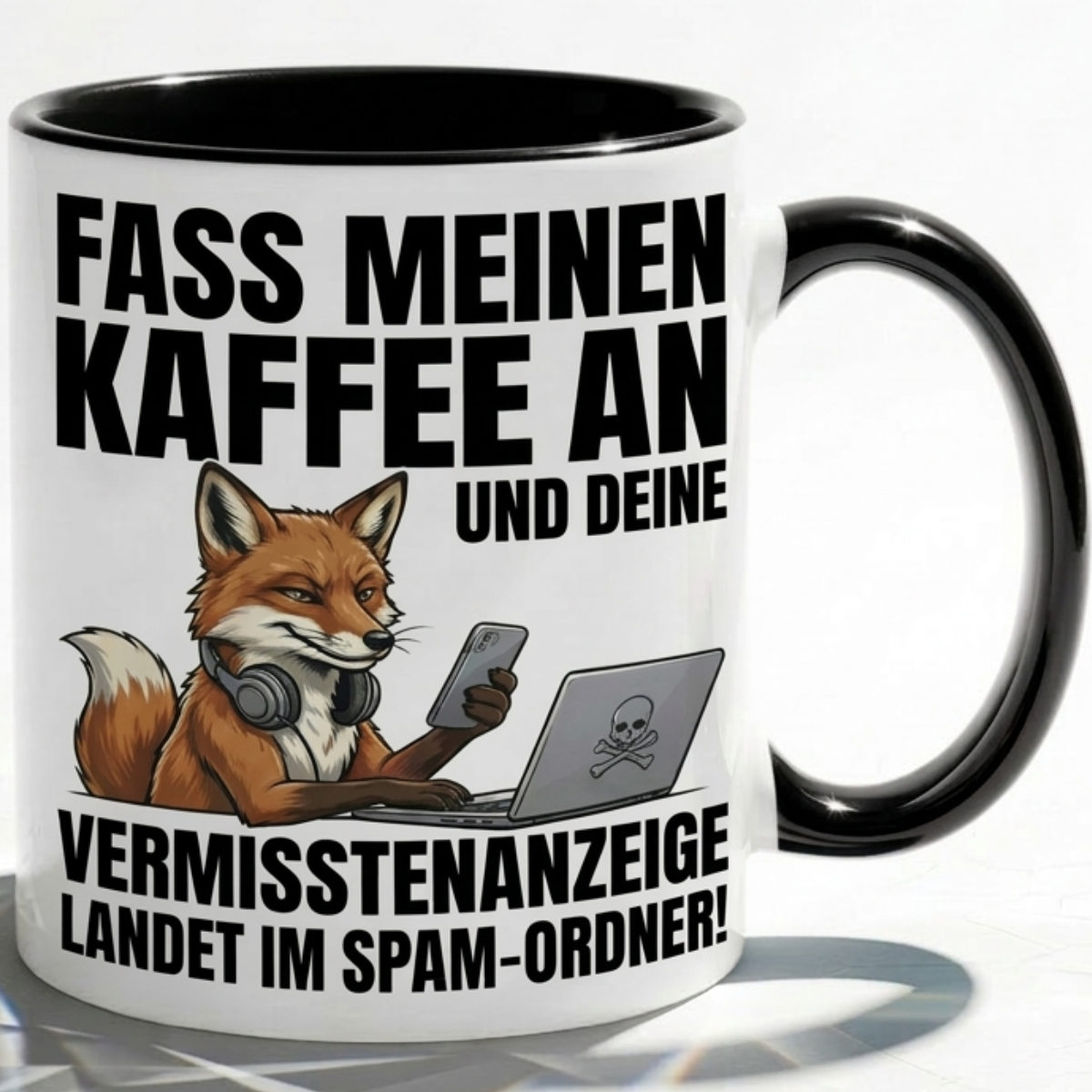Fuchs Büro Kaffeetasse mit lustiger Spruch als Geschenk für Kollegen mit Humor