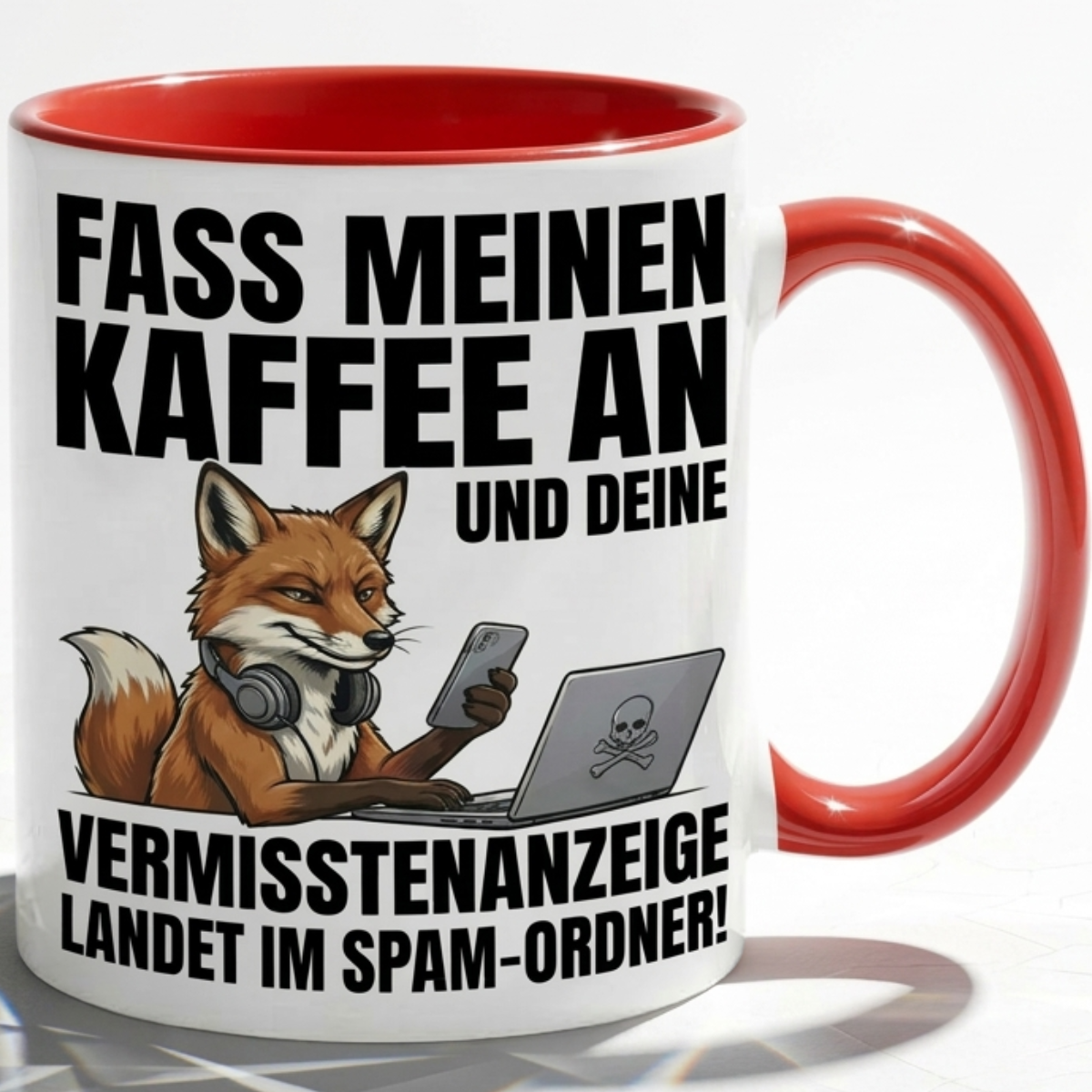 Fuchs Büro Kaffeetasse mit lustiger Spruch als Geschenk für Kollegen mit Humor