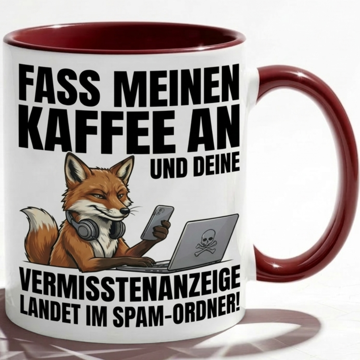 Fuchs Büro Kaffeetasse mit lustiger Spruch als Geschenk für Kollegen mit Humor