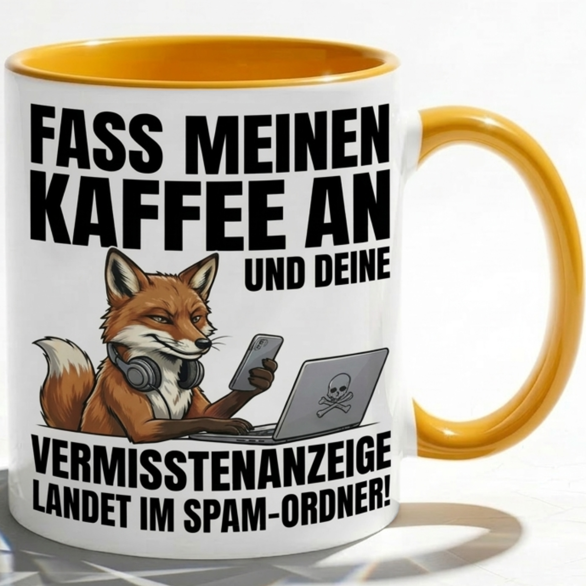 Fuchs Büro Kaffeetasse mit lustiger Spruch als Geschenk für Kollegen mit Humor