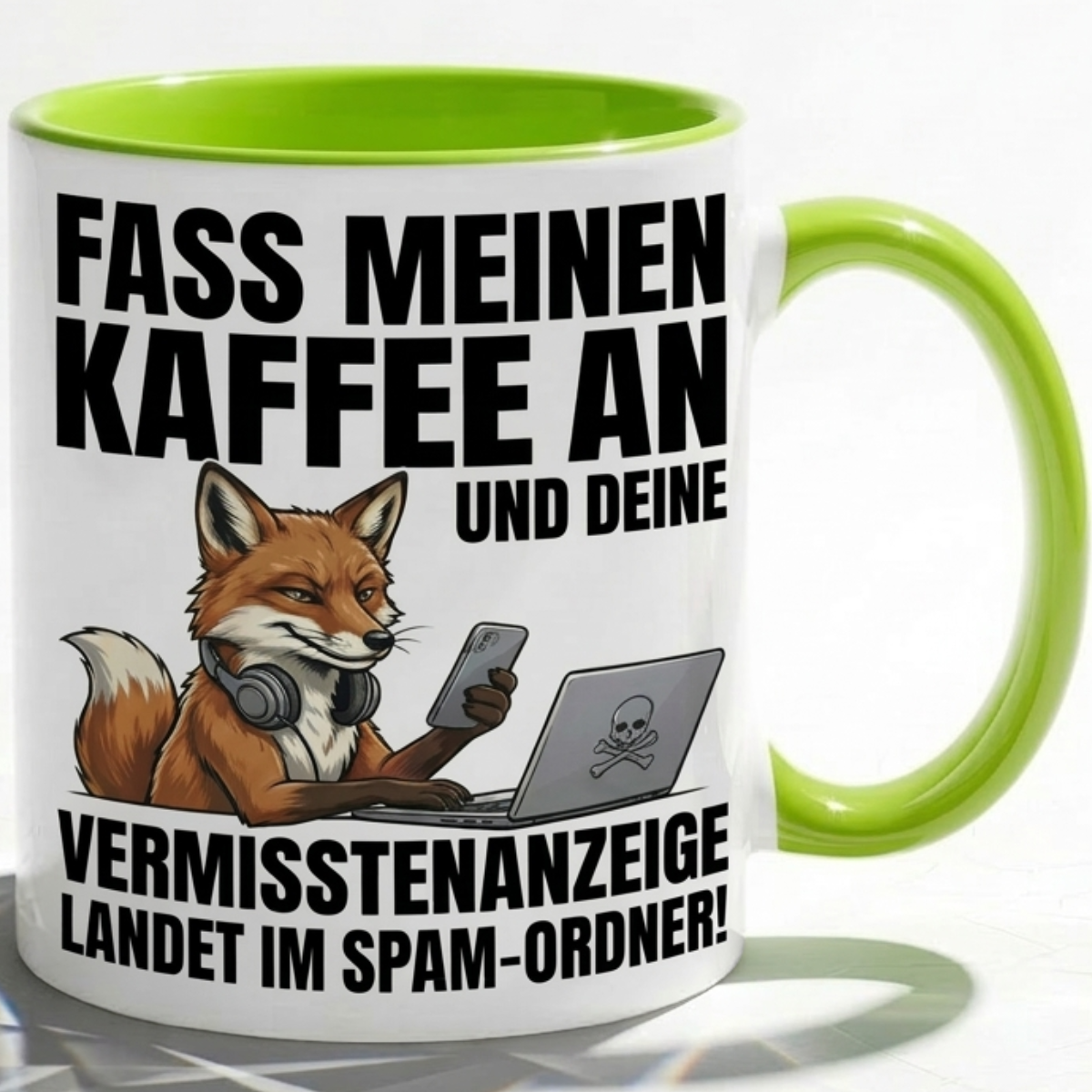 Fuchs Büro Kaffeetasse mit lustiger Spruch als Geschenk für Kollegen mit Humor