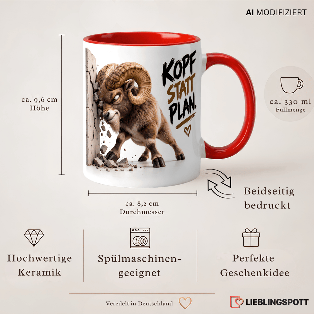 Widder Tasse Produktinformationen 330 ml Maße und Eigenschaften