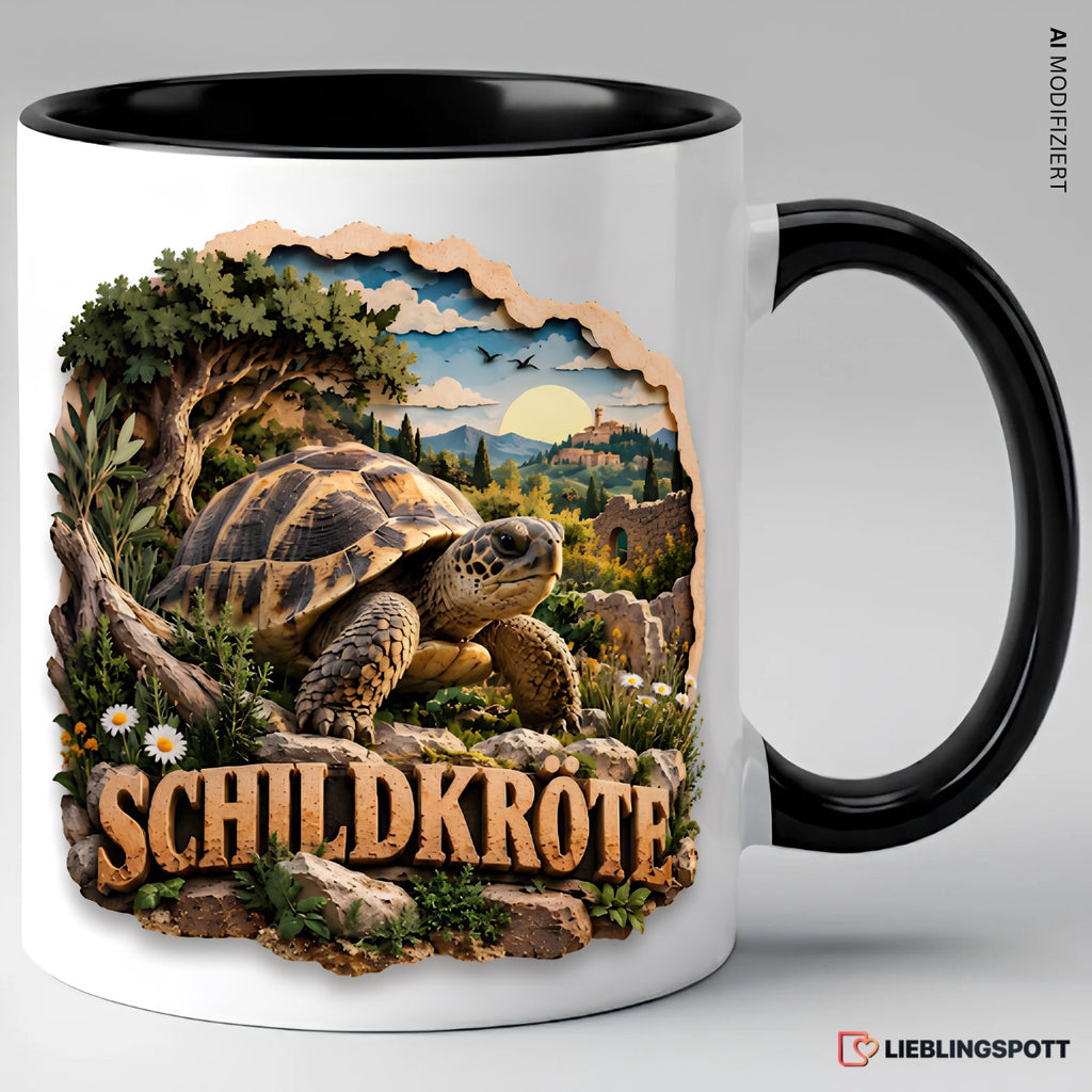 Schildkröten Tasse Schwarz