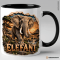 Elefanten Tasse Schwarz