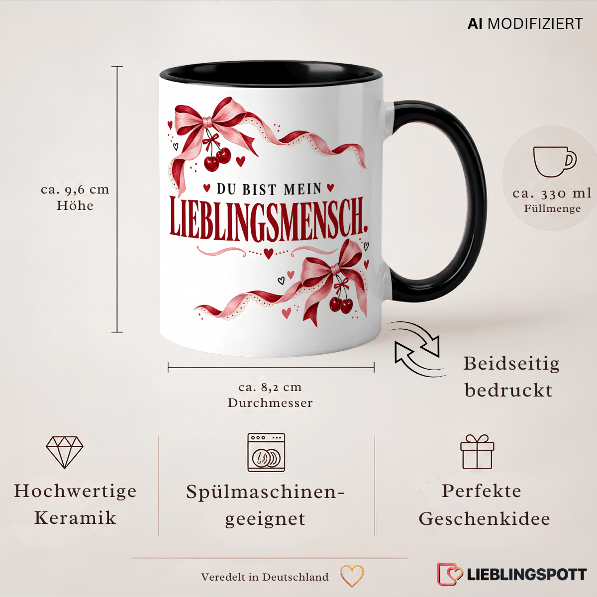 Produktinformationen Lieblingsmensch Keramiktasse 330 ml