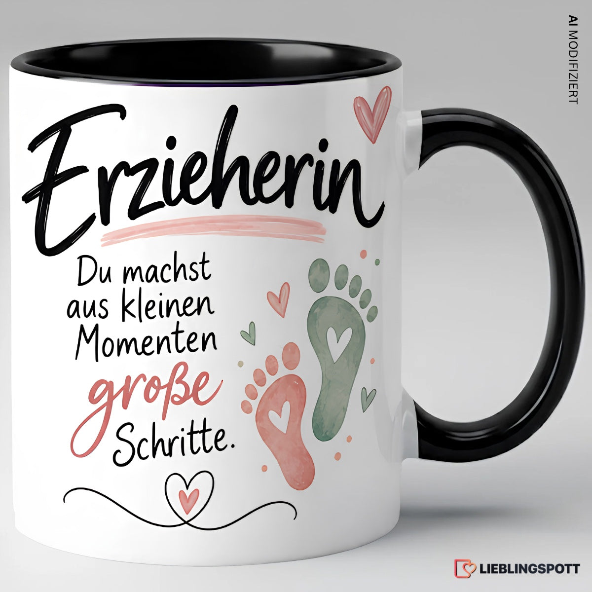 Erzieherin Tasse LP-00201 Schwarz