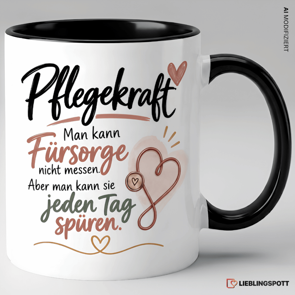 Pflegekraft Tasse Schwarz – Fürsorge jeden Tag spüren