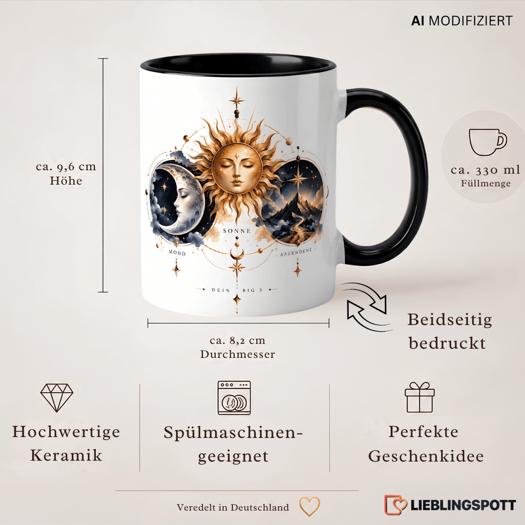 Produktinformationen Keramiktasse 330 ml – beidseitig bedruckt