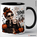 Halloween Tasse Totmüde aber Kaffee – Schwarz