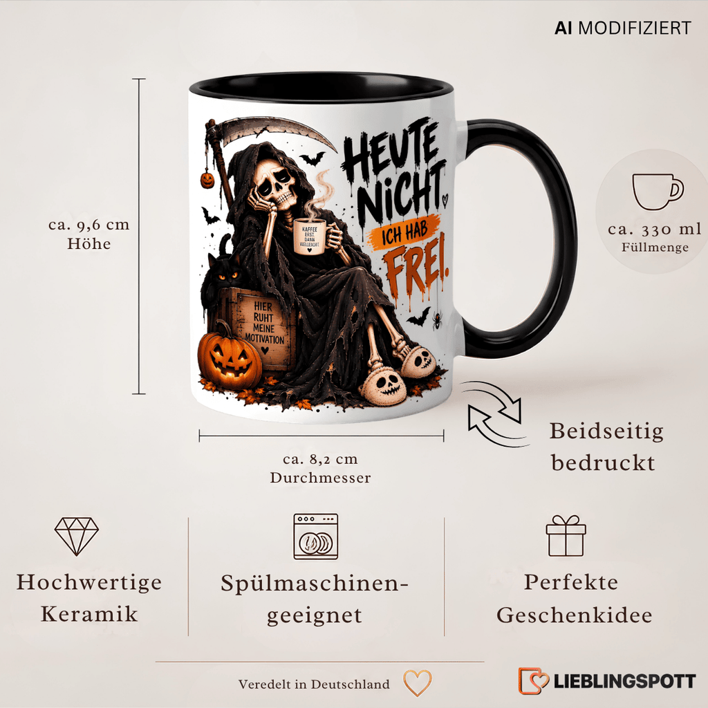 Halloween Tasse Maße 330 ml und Produktvorteile