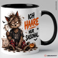 Halloween Tasse Ich haare nur saisonal Schwarz