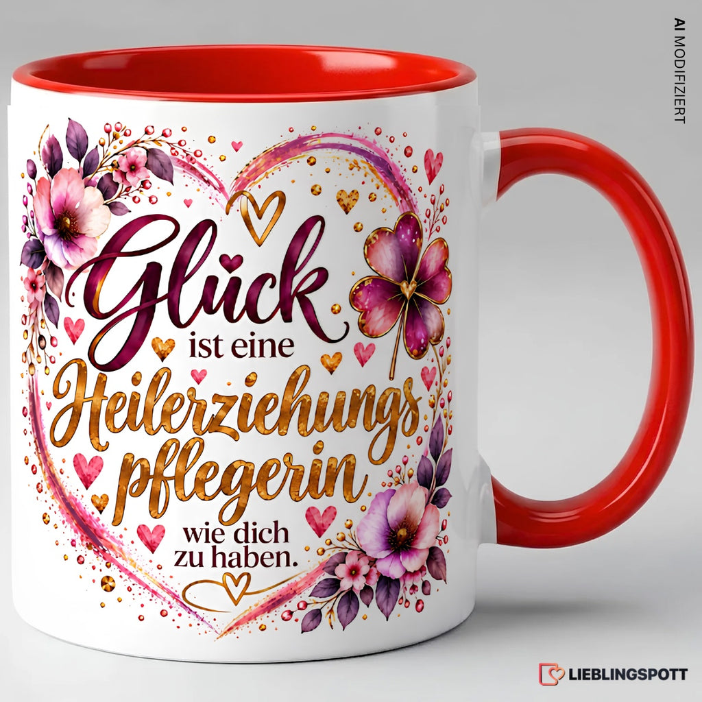 Heilerziehungspflegerin Tasse Rot