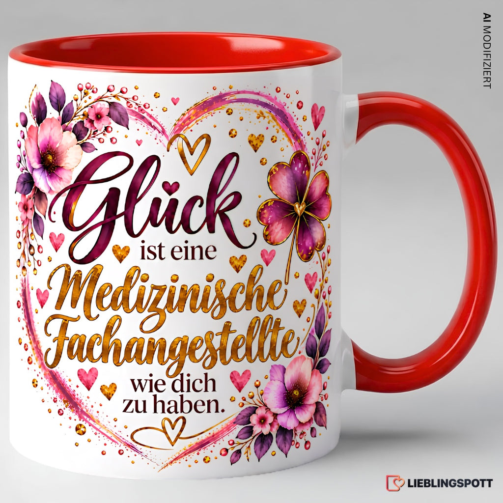 Medizinische Fachangestellte Tasse Rot