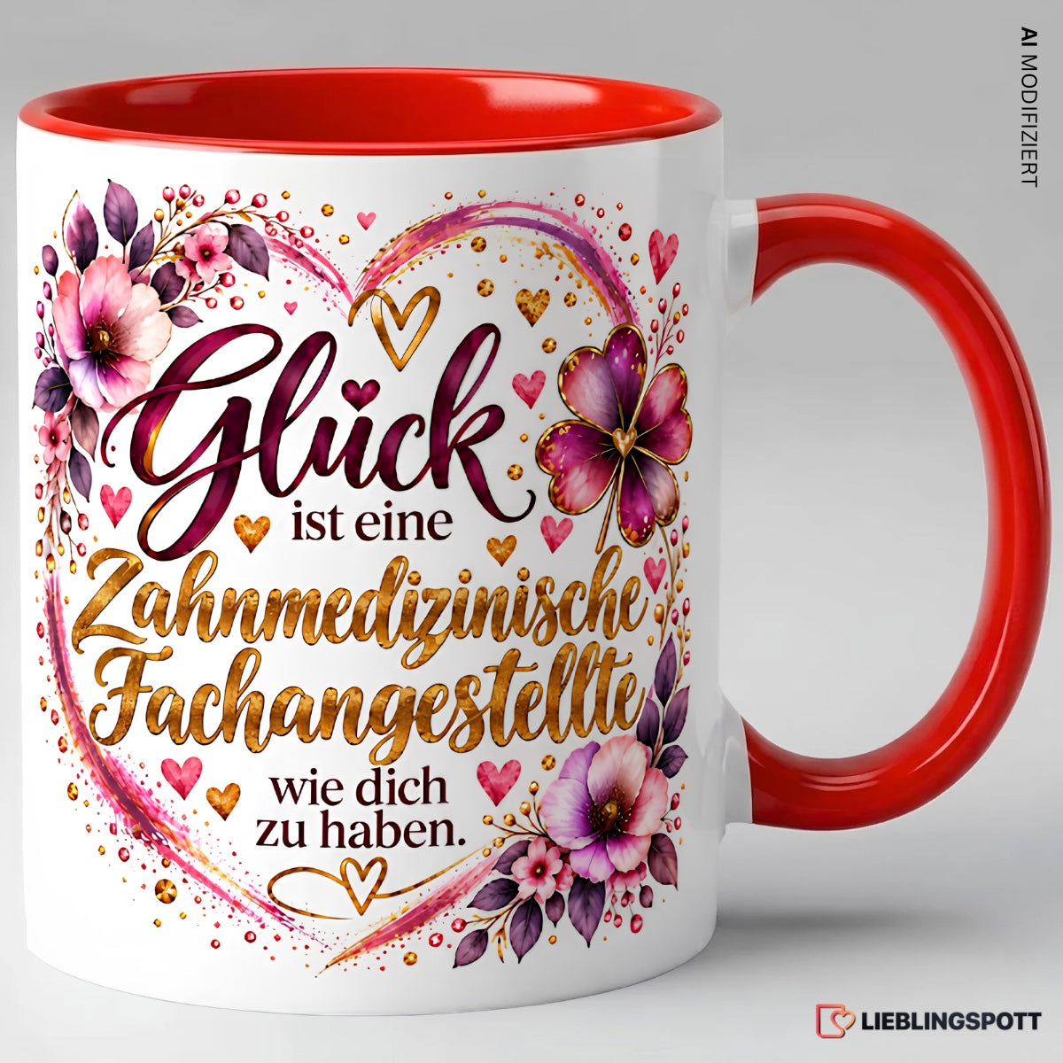 Zahnmedizinische Fachangestellte Tasse Rot