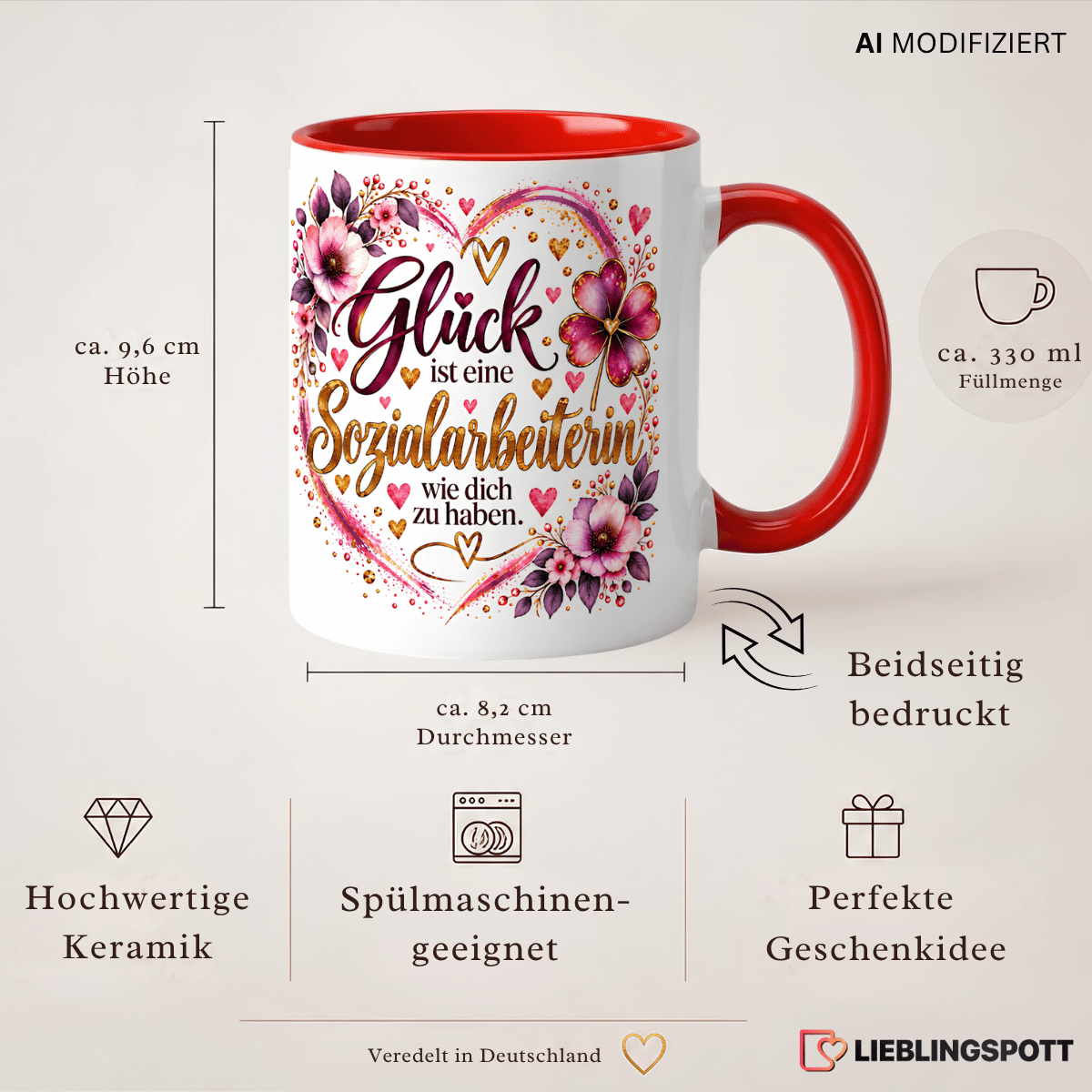 Sozialarbeiterin Tasse Produktdetails
