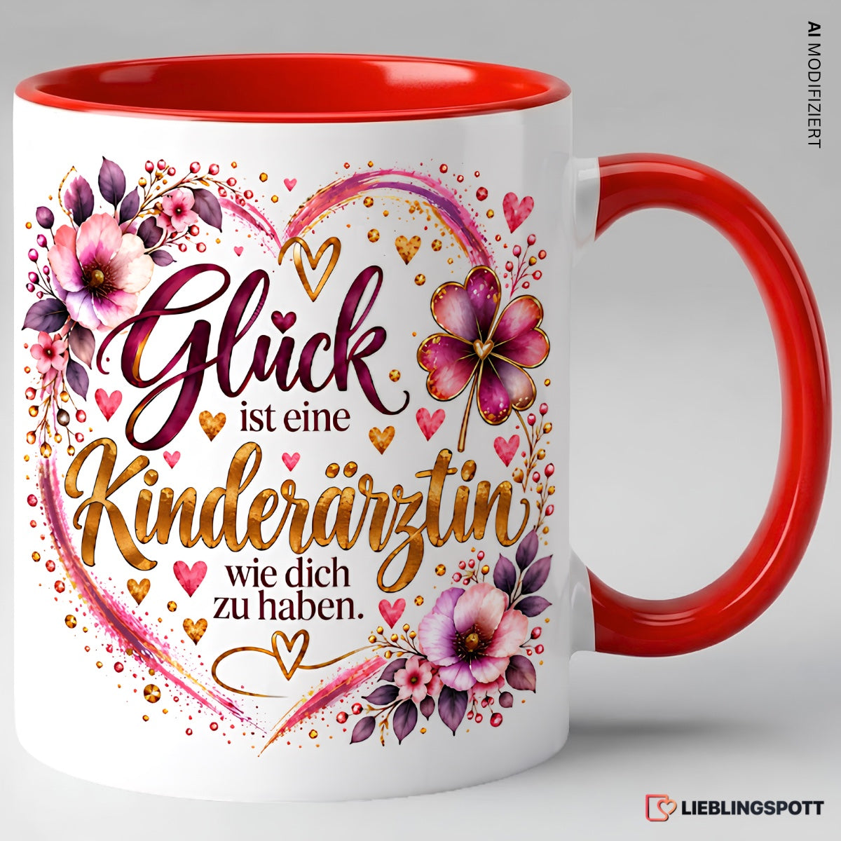 Kinderärztin Tasse Rot