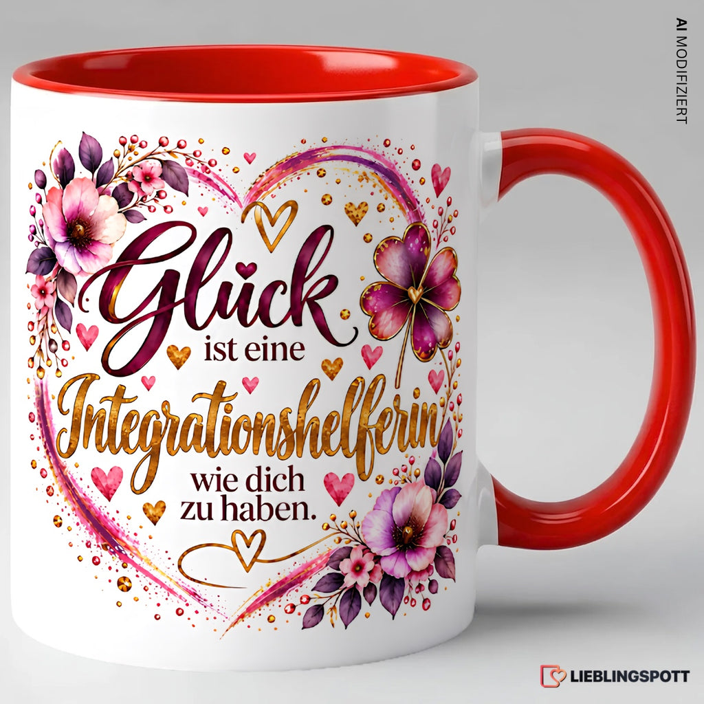 Integrationshelferin Tasse Rot