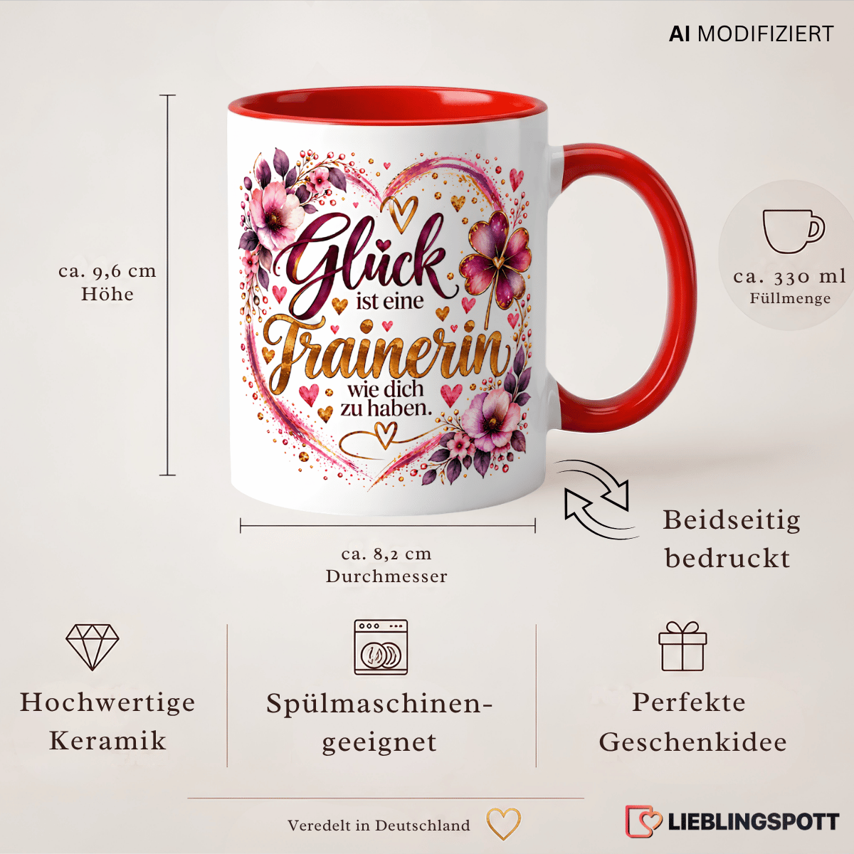 Trainerin Tasse Produktdetails