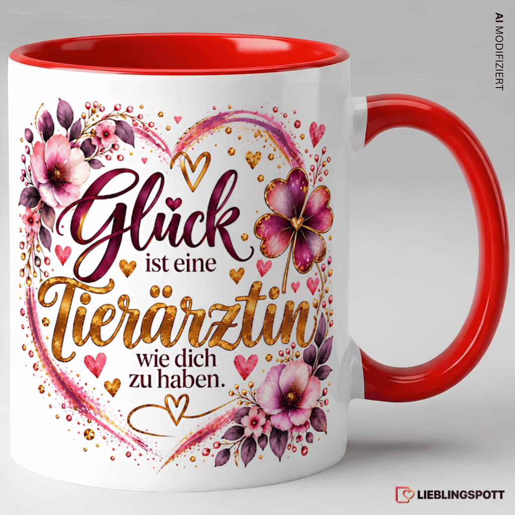 Tierärztin Tasse Rot
