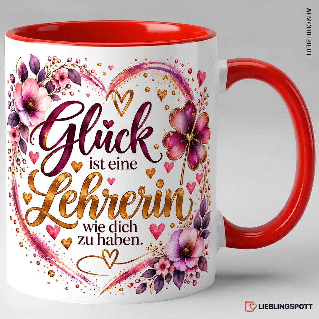 Lehrerin Tasse Rot