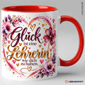 Lehrerin Tasse Rot