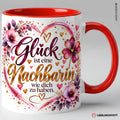 Nachbarin Tasse Rot