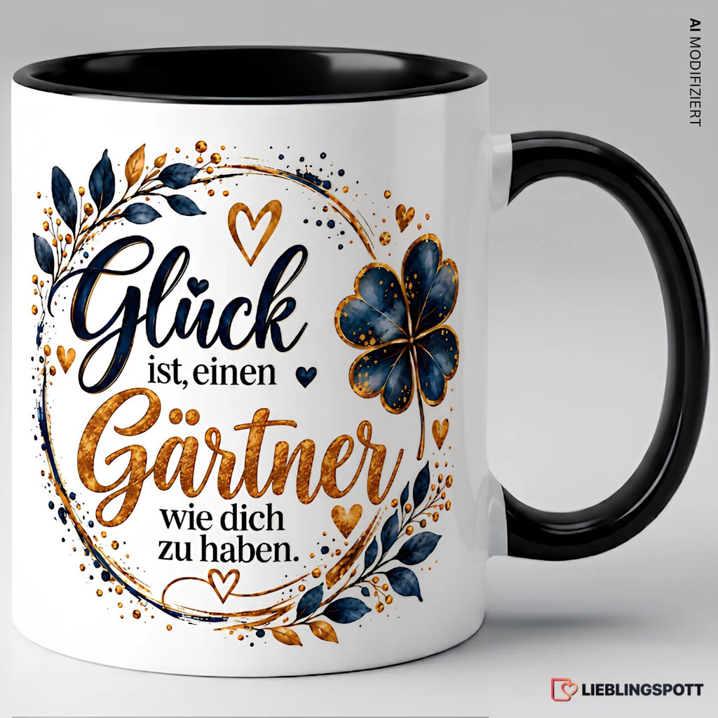 Gärtner Tasse Schwarz