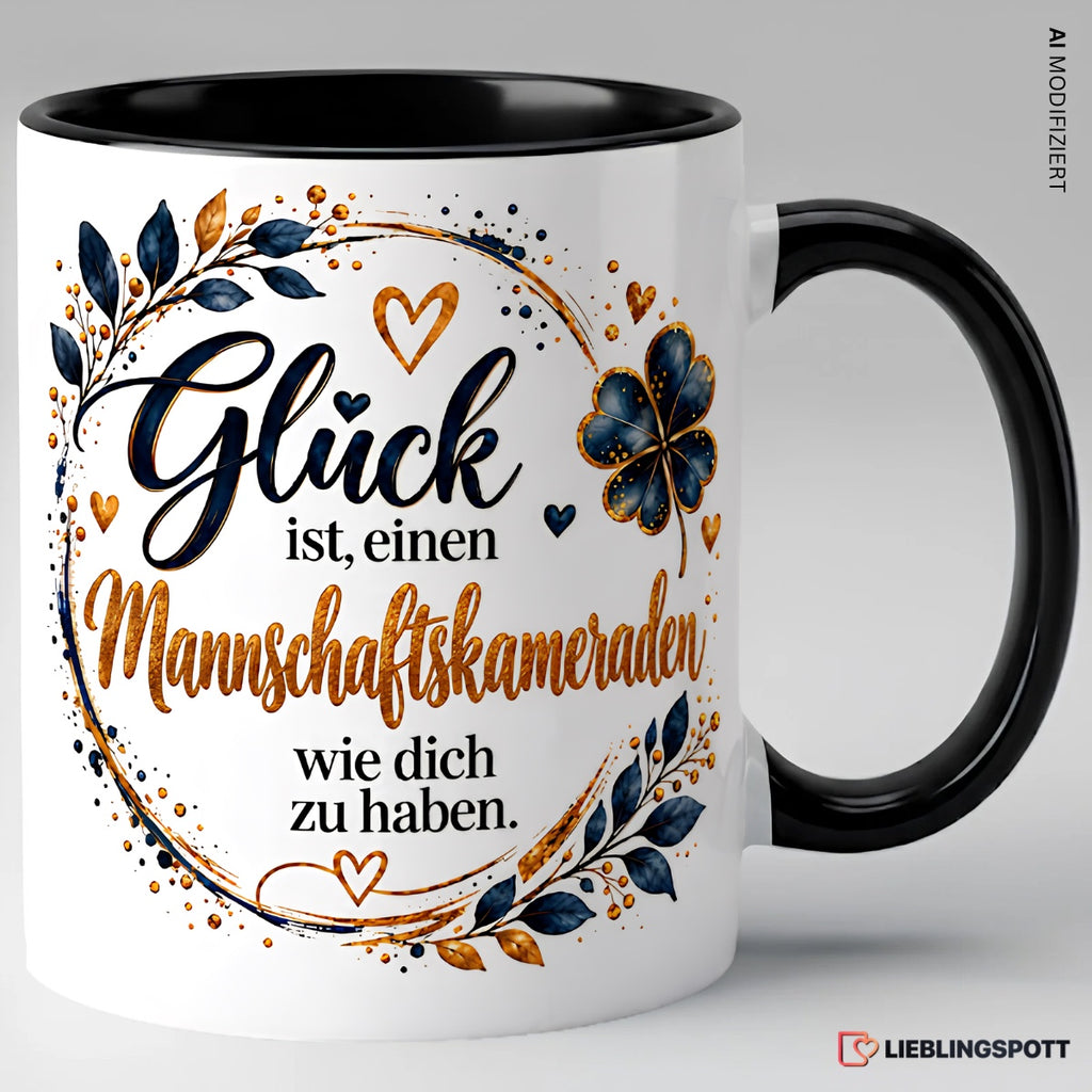 Mannschaftskameraden Tasse Schwarz