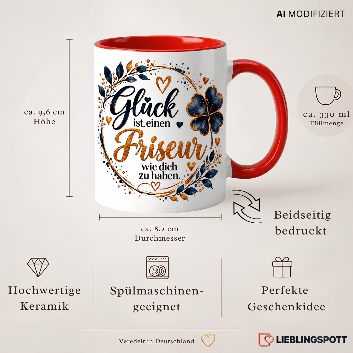 Friseur Tasse Produktdetails