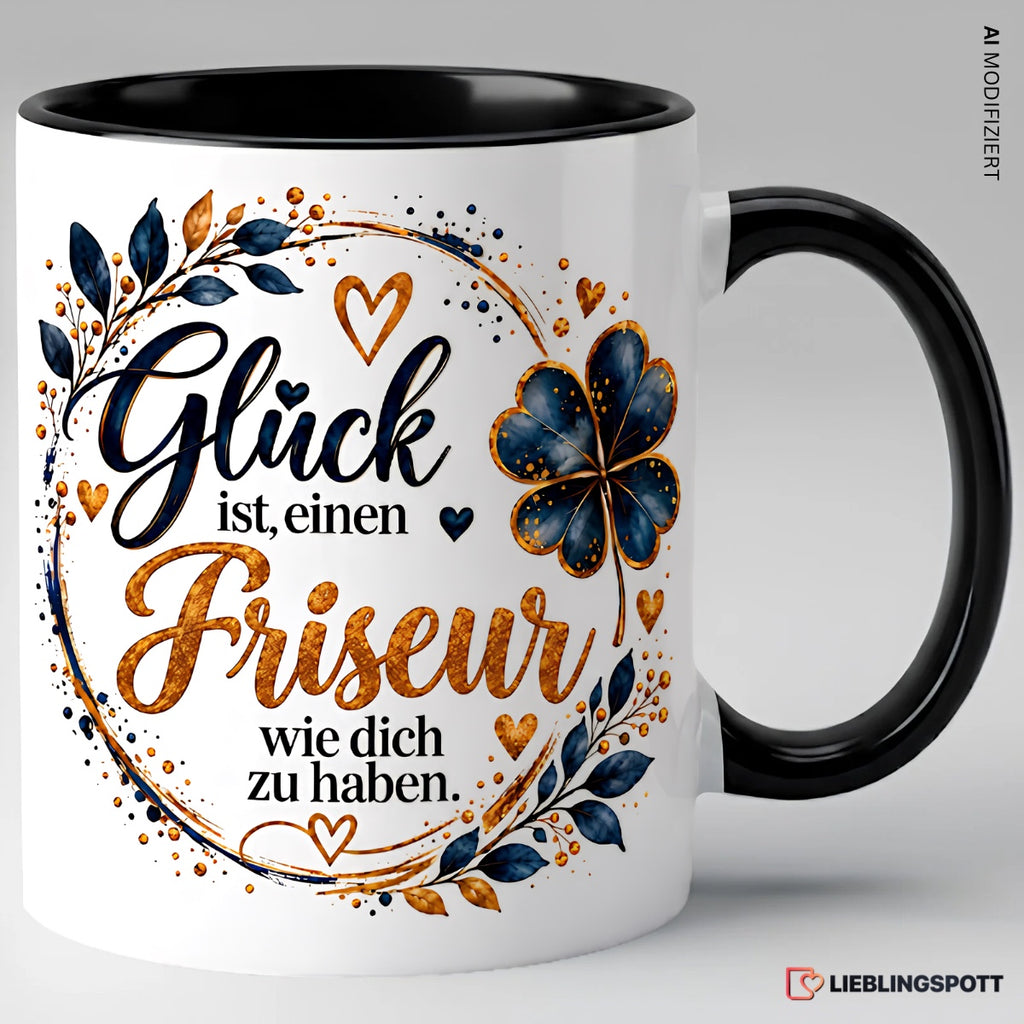 Friseur Tasse Schwarz