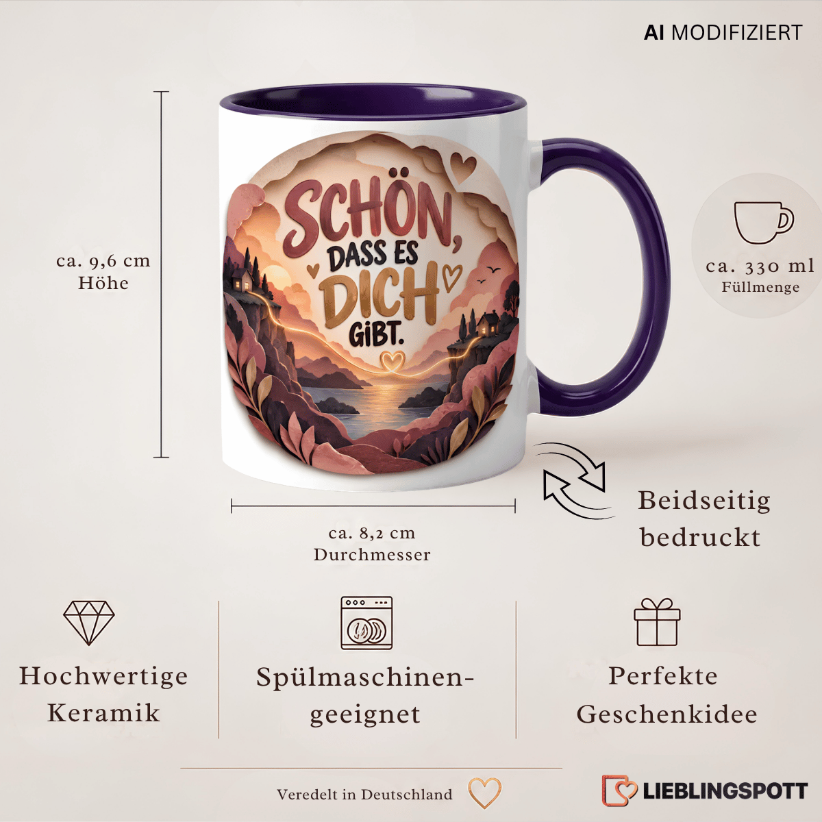 Produktdetails Keramiktasse ca. 330 ml